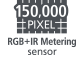 RGB + инфракрасный датчик замера экспозиции с разрешением 150 000 пикселей